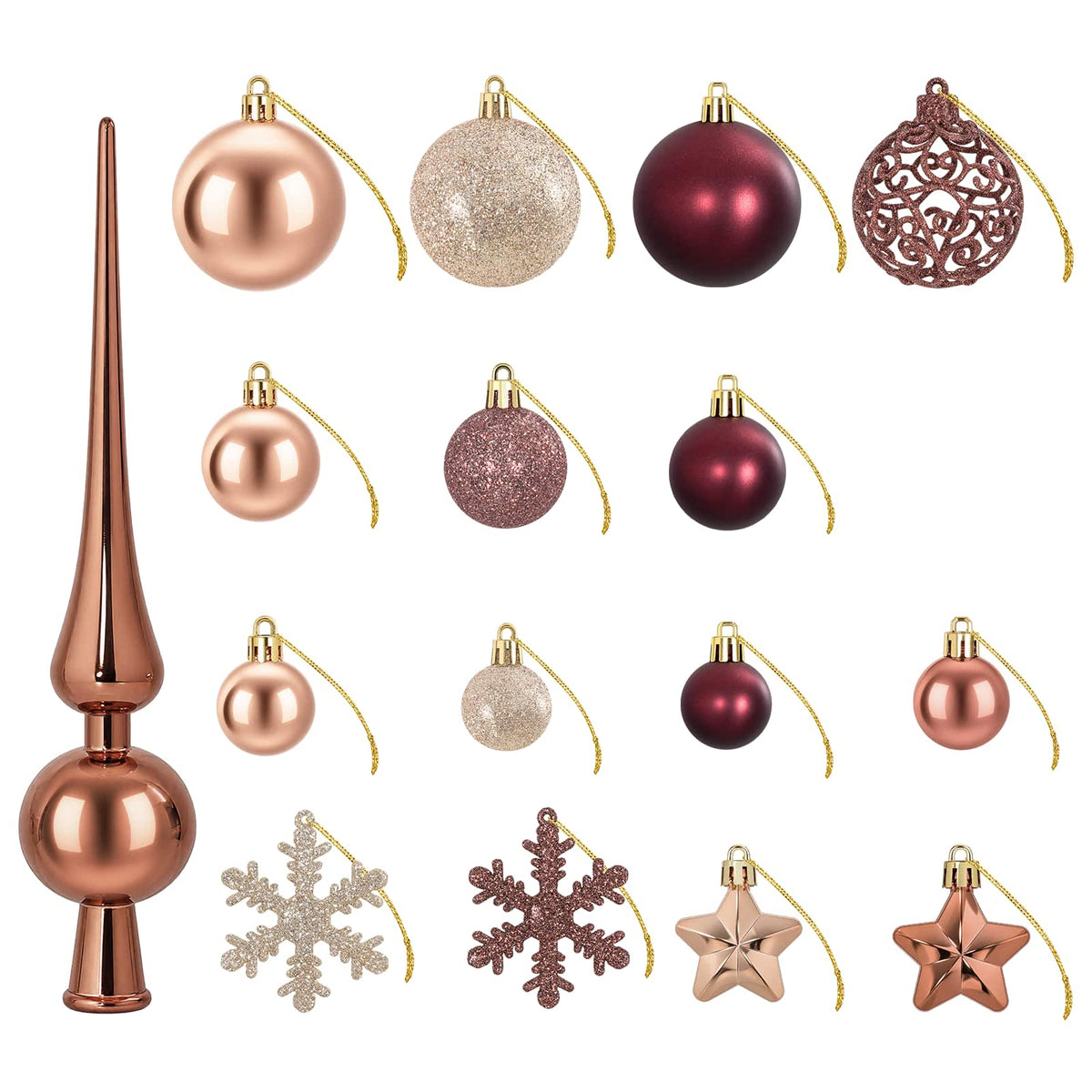 vidaXL Christmas Ball Set 111 pcs Champagne and Brown 6 cm Polystyrene