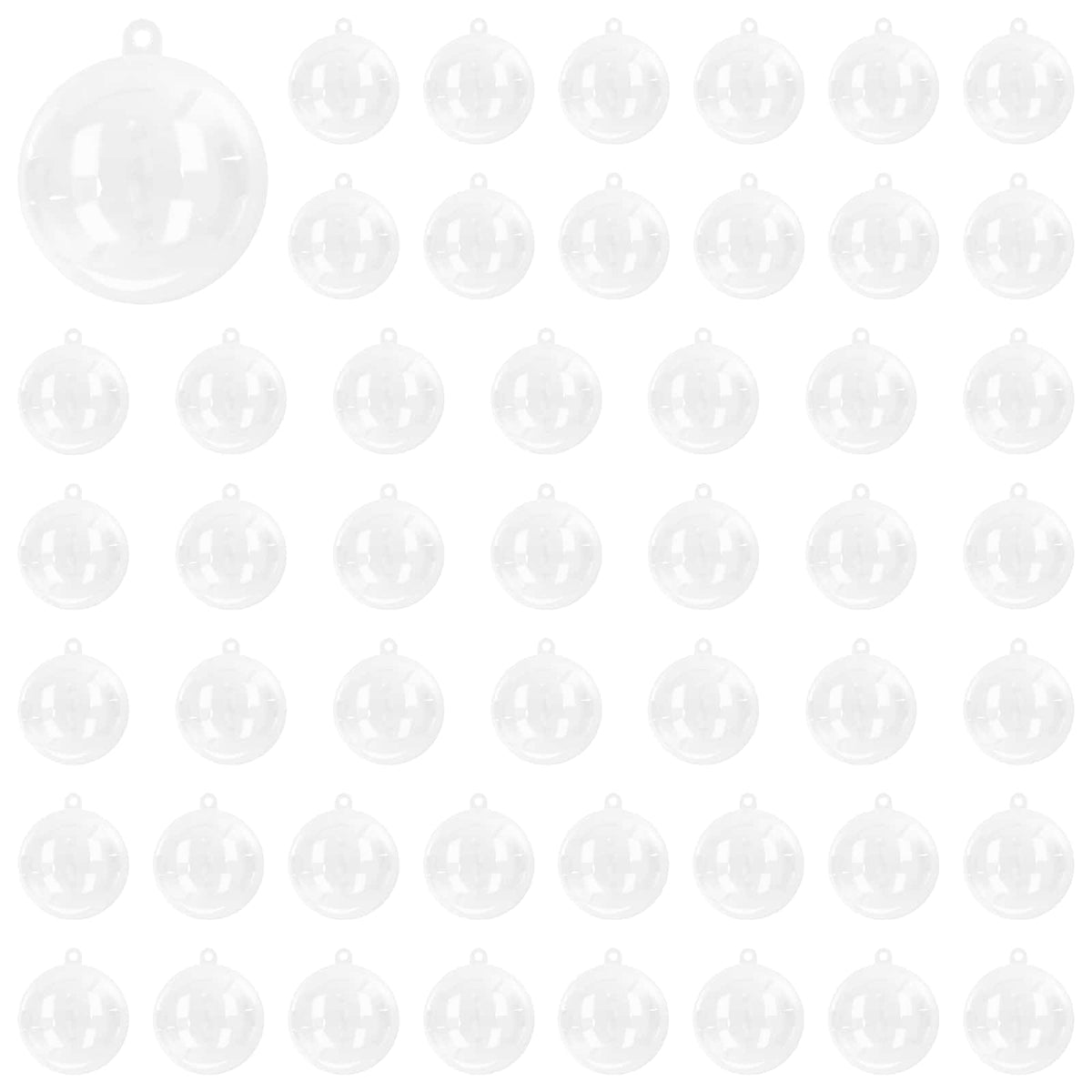 vidaXL Christmas Ball Set 100 pcs Transparent Dia. 8 cm Plastic