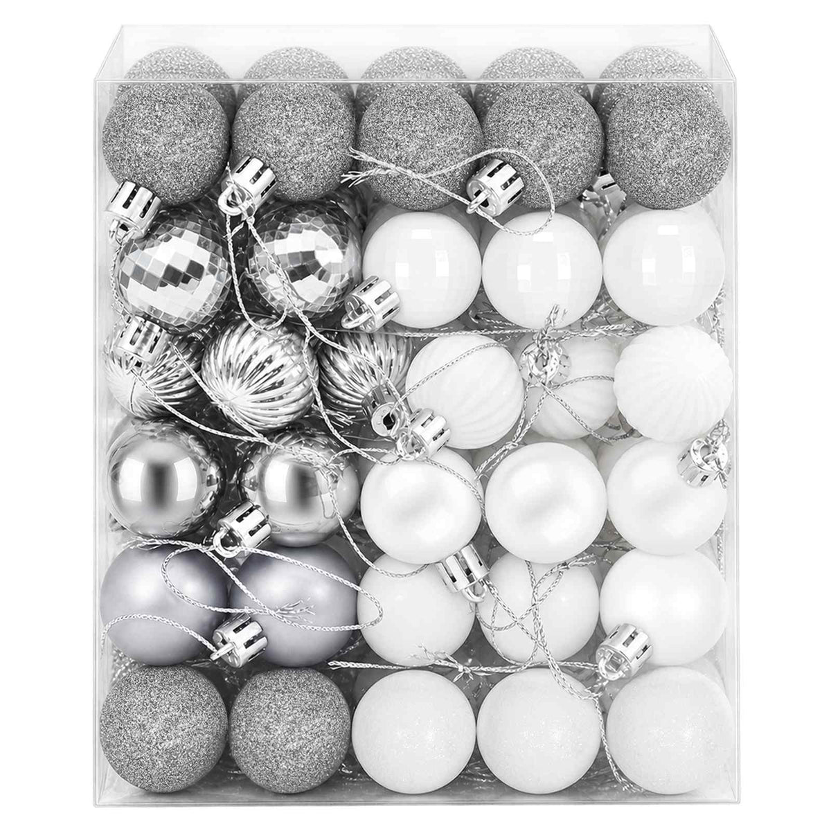 vidaXL Christmas Ball Set 150 pcs White and Grey 3 cm Polystyrene