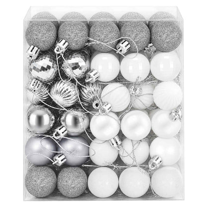 vidaXL Christmas Ball Set 150 pcs White and Grey 3 cm Polystyrene