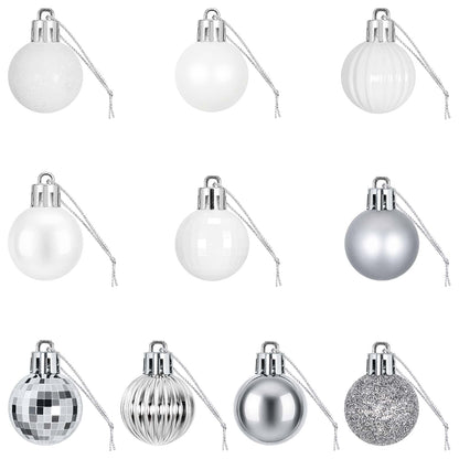 vidaXL Christmas Ball Set 150 pcs White and Grey 3 cm Polystyrene