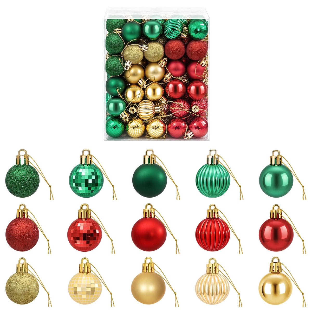 vidaXL Christmas Ball Set 150 pcs Red, Gold and Green 3 cm Polystyrene