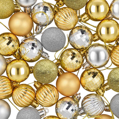 vidaXL Christmas Ball Set 150 pcs Silver and Gold 3 cm Polystyrene