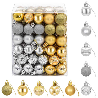 vidaXL Christmas Ball Set 150 pcs Silver and Gold 3 cm Polystyrene