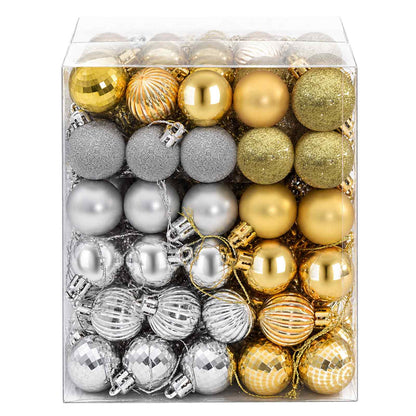 vidaXL Christmas Ball Set 150 pcs Silver and Gold 3 cm Polystyrene
