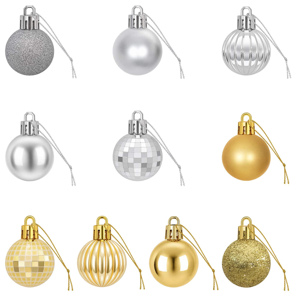 vidaXL Christmas Ball Set 150 pcs Silver and Gold 3 cm Polystyrene