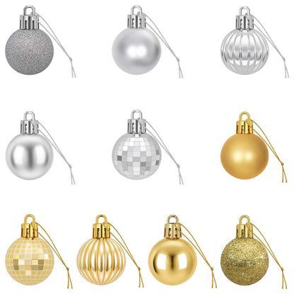 vidaXL Christmas Ball Set 150 pcs Silver and Gold 3 cm Polystyrene