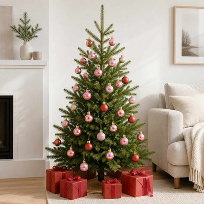 vidaXL Christmas Ball Set 150 pcs Pink and Rose 3 cm Polystyrene