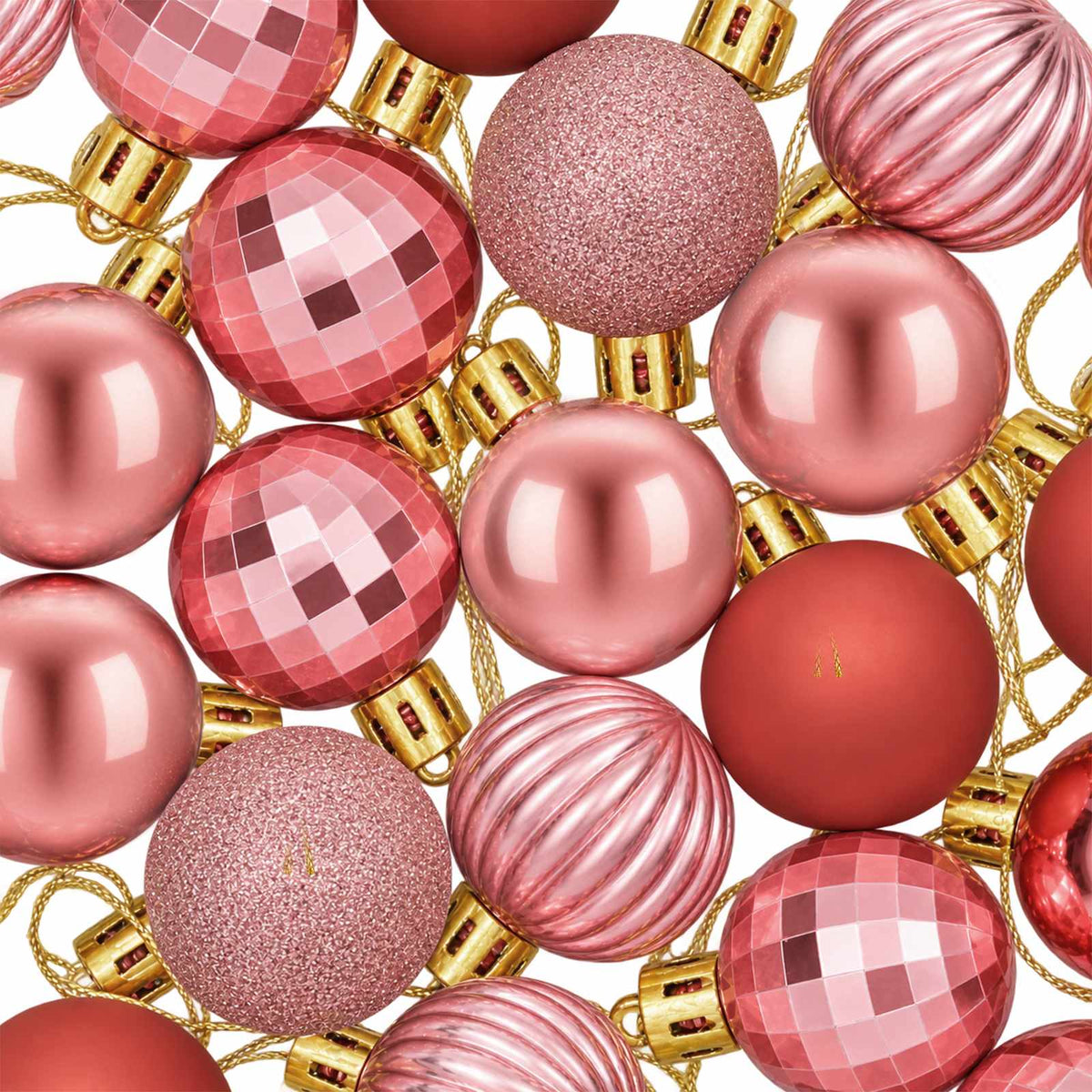 vidaXL Christmas Ball Set 150 pcs Pink and Rose 3 cm Polystyrene