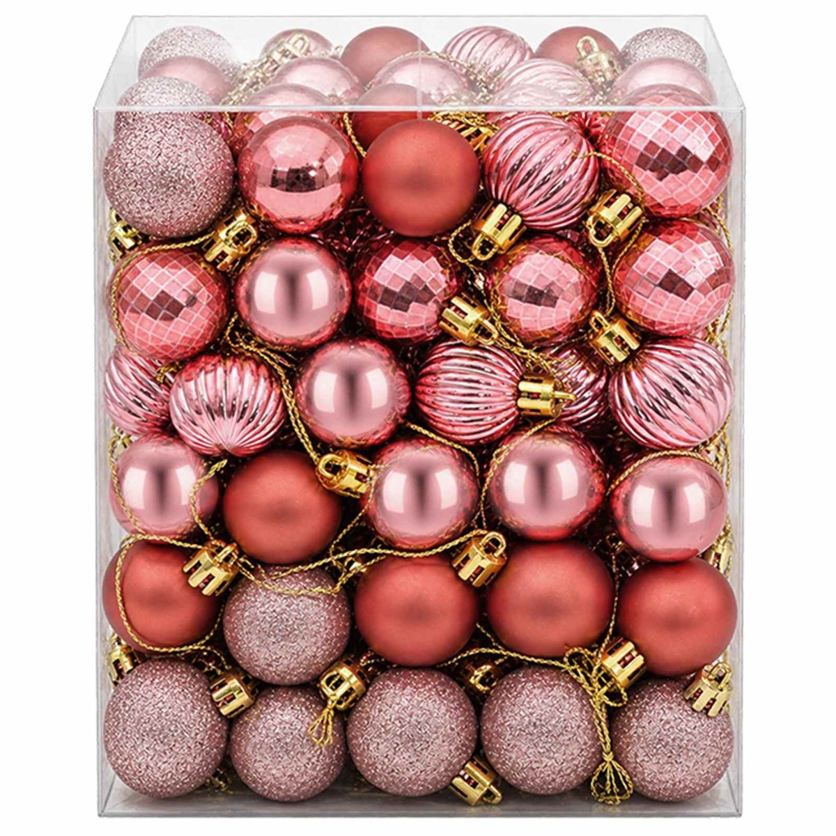 vidaXL Christmas Ball Set 150 pcs Pink and Rose 3 cm Polystyrene
