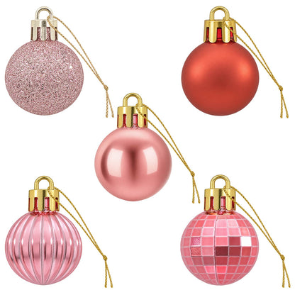 vidaXL Christmas Ball Set 150 pcs Pink and Rose 3 cm Polystyrene