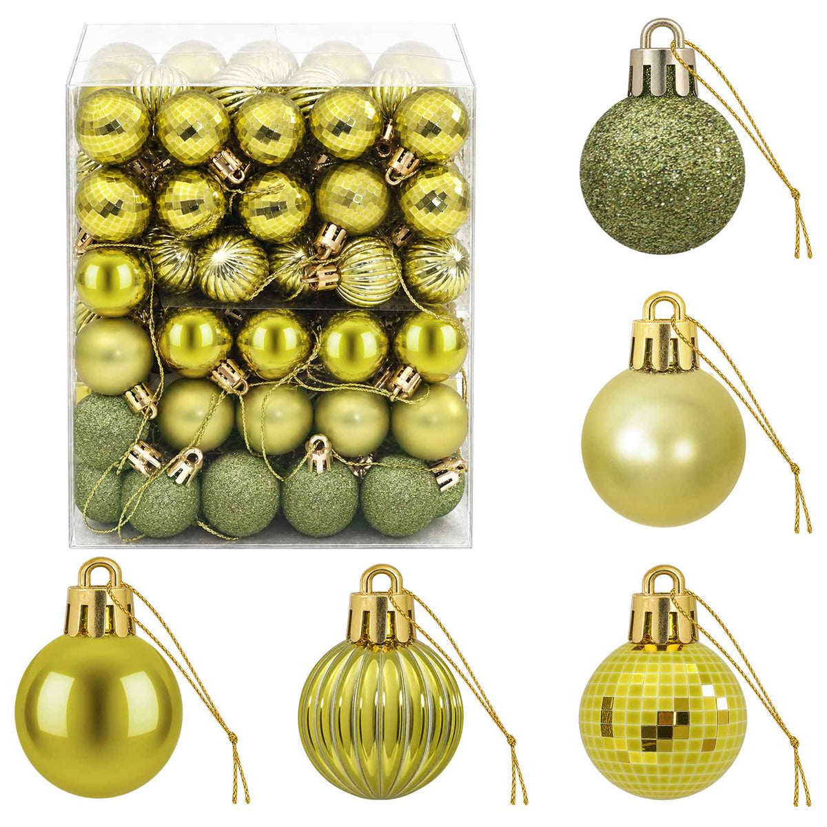 vidaXL Christmas Ball Set 150 pcs Light Green 3 cm Polystyrene