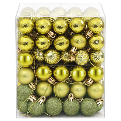 vidaXL Christmas Ball Set 150 pcs Light Green 3 cm Polystyrene