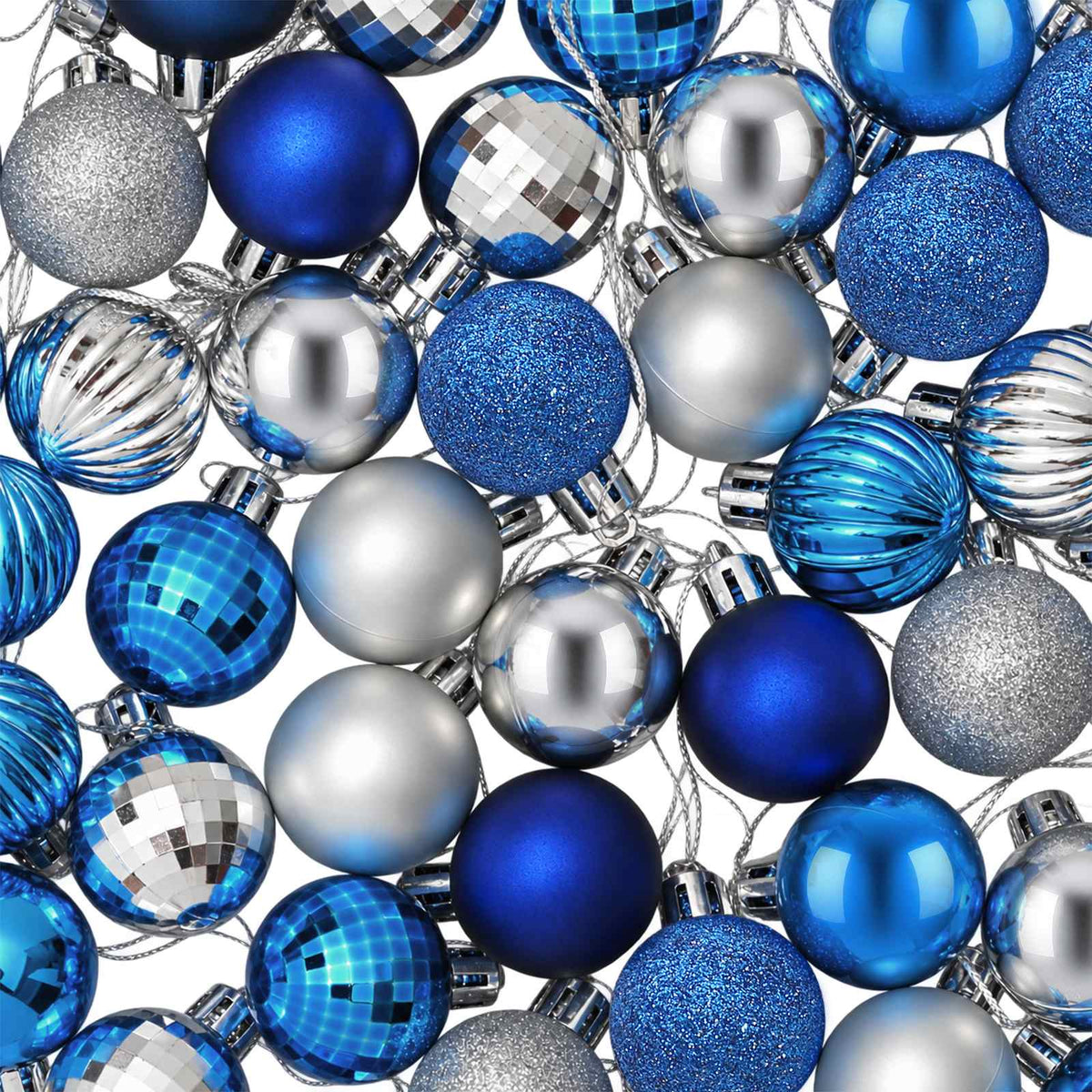 vidaXL Christmas Ball Set 150 pcs Blue and Silver 3 cm Polystyrene