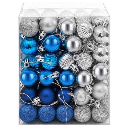 vidaXL Christmas Ball Set 150 pcs Blue and Silver 3 cm Polystyrene