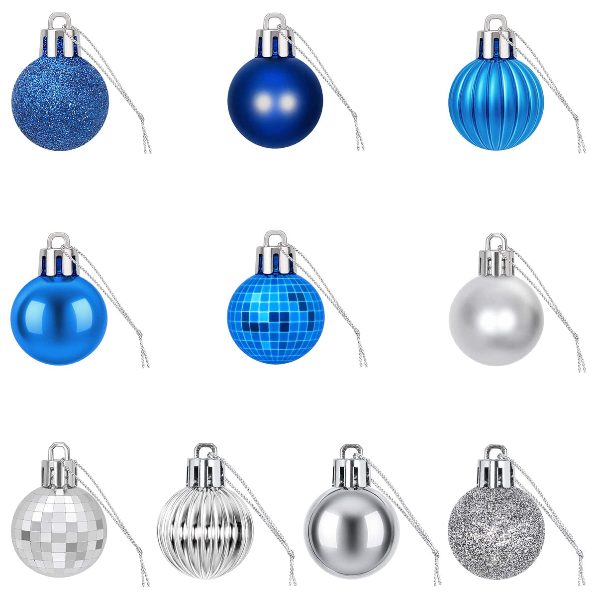 vidaXL Christmas Ball Set 150 pcs Blue and Silver 3 cm Polystyrene