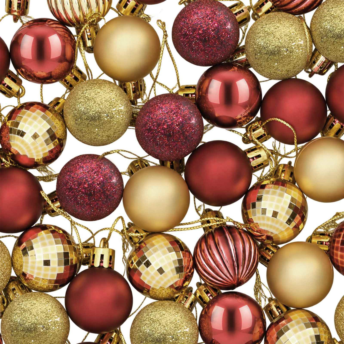 vidaXL Christmas Ball Set 150 pcs Gold and Wine Red 3 cm Polystyrene