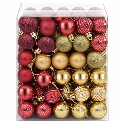 vidaXL Christmas Ball Set 150 pcs Gold and Wine Red 3 cm Polystyrene