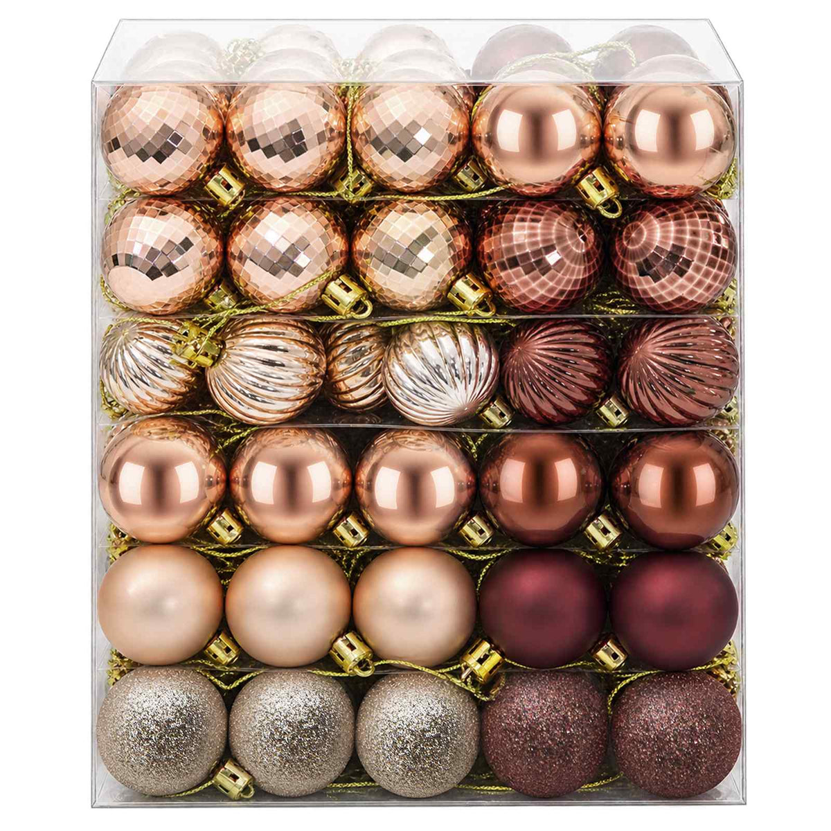 vidaXL Christmas Ball Set 150 pcs Champagne and Brown 3 cm Polystyrene