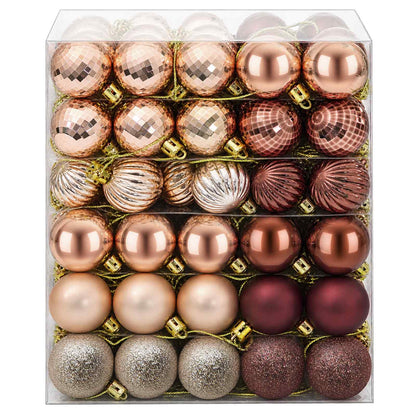 vidaXL Christmas Ball Set 150 pcs Champagne and Brown 3 cm Polystyrene