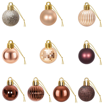 vidaXL Christmas Ball Set 150 pcs Champagne and Brown 3 cm Polystyrene