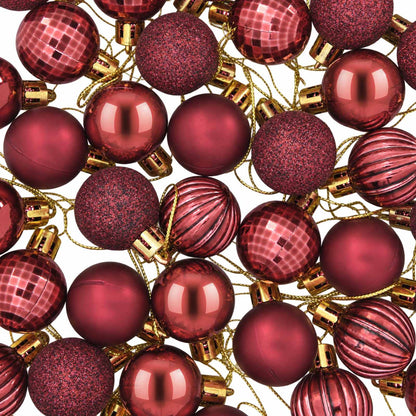 vidaXL Christmas Ball Set 150 pcs Wine Red 3 cm Polystyrene