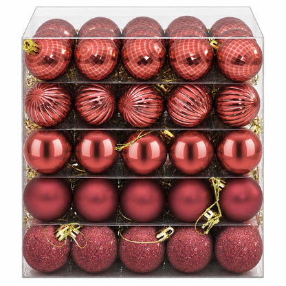 vidaXL Christmas Ball Set 150 pcs Wine Red 3 cm Polystyrene