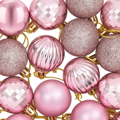 vidaXL Christmas Ball Set 100 pcs Pink 4 cm Polystyrene