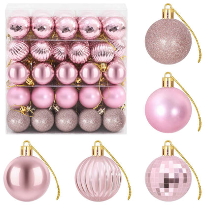 vidaXL Christmas Ball Set 100 pcs Pink 4 cm Polystyrene