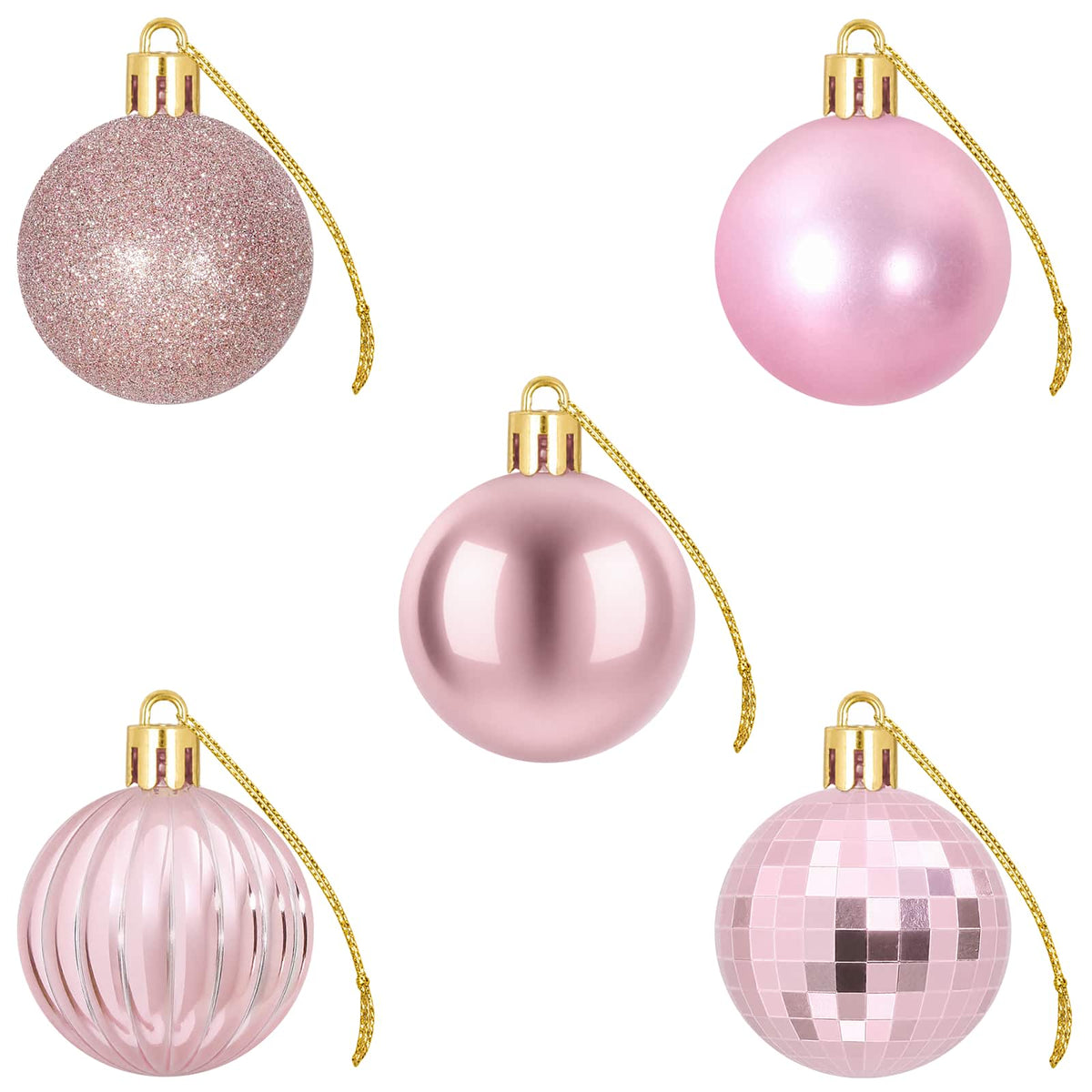 vidaXL Christmas Ball Set 100 pcs Pink 4 cm Polystyrene
