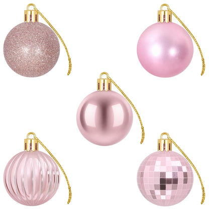 vidaXL Christmas Ball Set 100 pcs Pink 4 cm Polystyrene