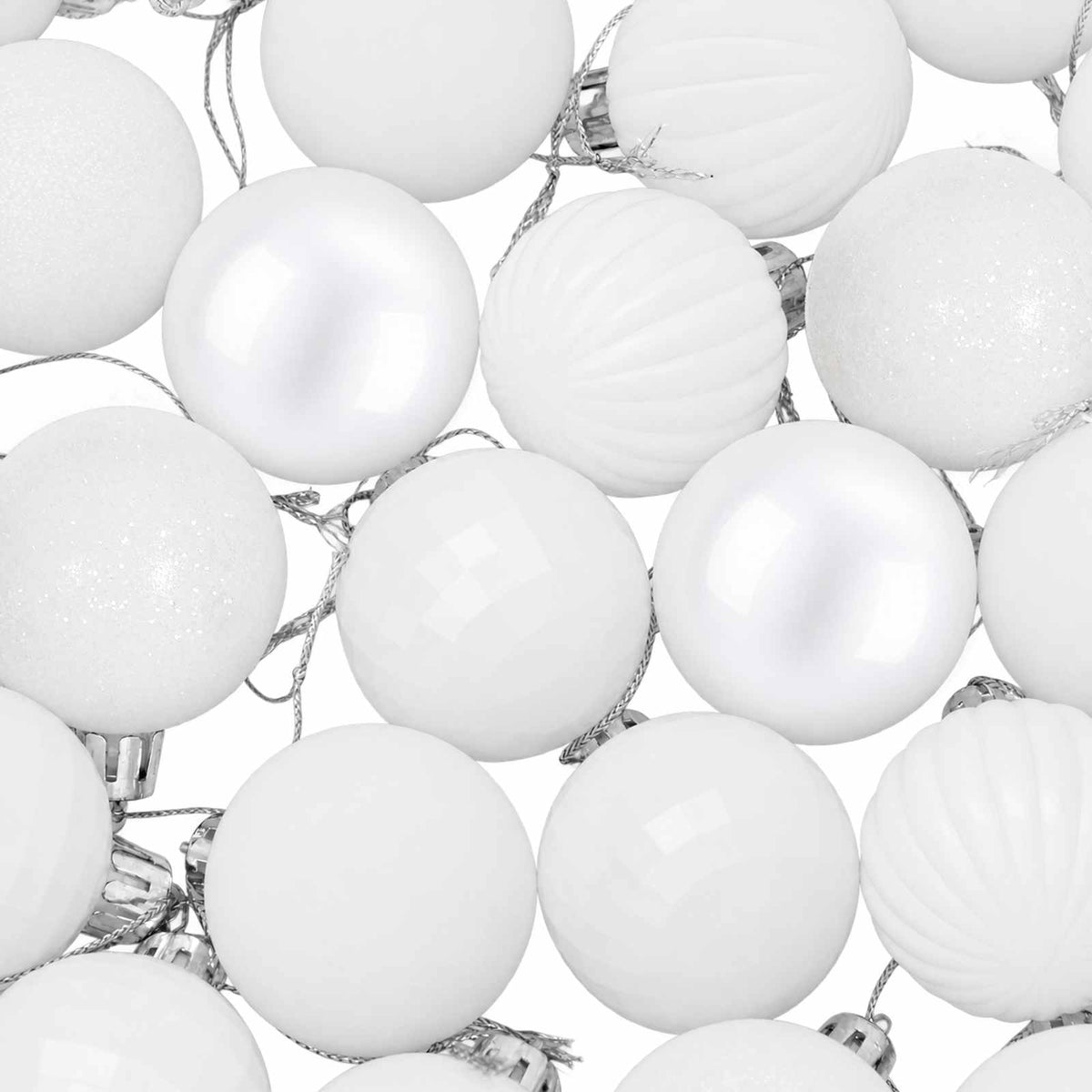 vidaXL Christmas Ball Set 100 pcs White 4 cm Polystyrene