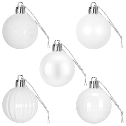 vidaXL Christmas Ball Set 100 pcs White 4 cm Polystyrene