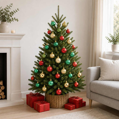 vidaXL Christmas Ball Set 100 pcs Red, Gold and Green 4 cm Polystyrene