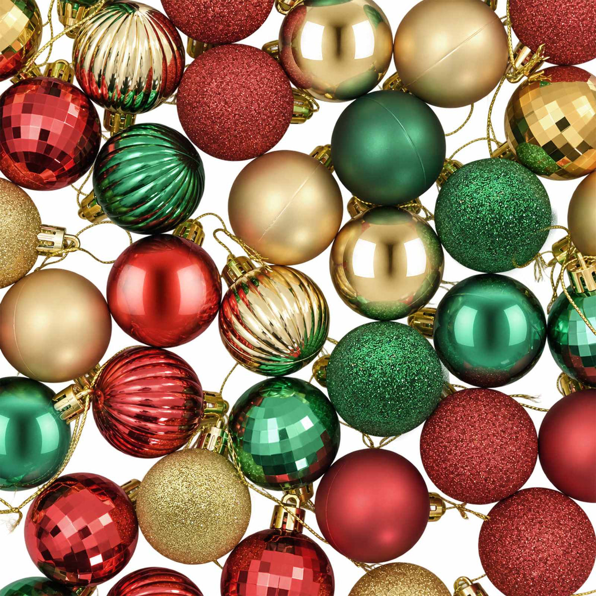 vidaXL Christmas Ball Set 100 pcs Red, Gold and Green 4 cm Polystyrene