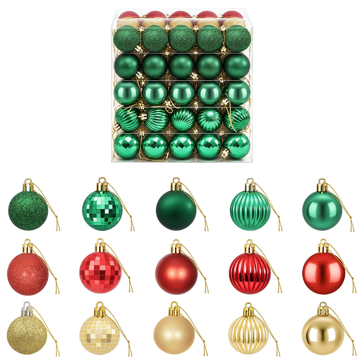 vidaXL Christmas Ball Set 100 pcs Red, Gold and Green 4 cm Polystyrene