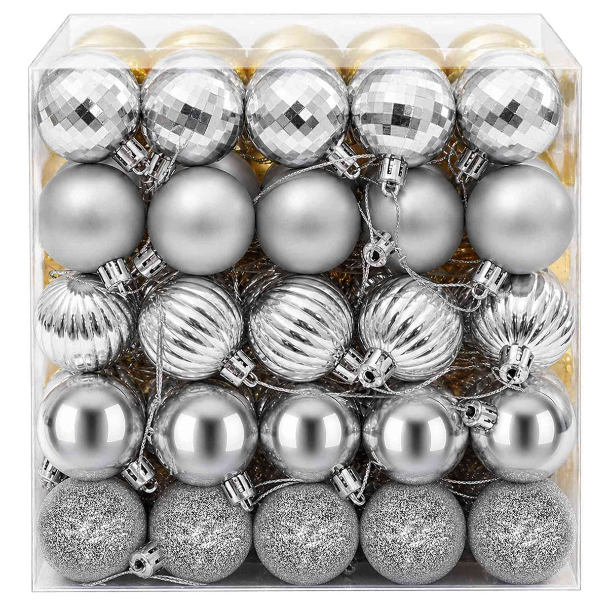 vidaXL Christmas Ball Set 100 pcs Silver and Gold 4 cm Polystyrene