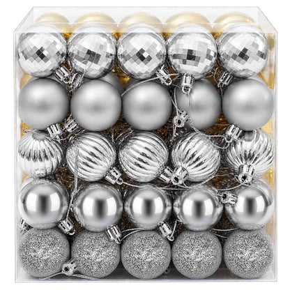 vidaXL Christmas Ball Set 100 pcs Silver and Gold 4 cm Polystyrene
