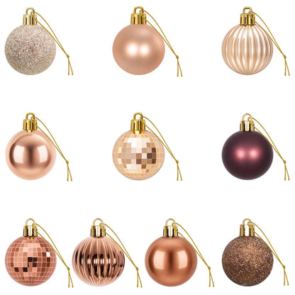 vidaXL Christmas Ball Set 100 pcs Champagne and Brown 4 cm Polystyrene