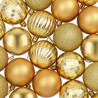 vidaXL Christmas Ball Set 75 pcs Gold 6 cm Polystyrene