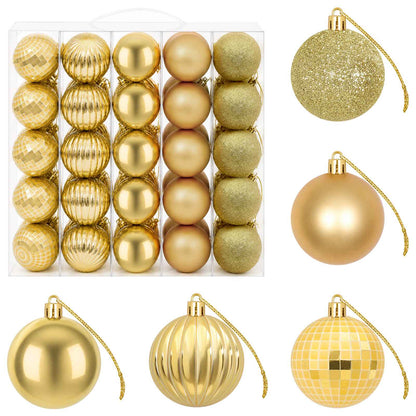 vidaXL Christmas Ball Set 75 pcs Gold 6 cm Polystyrene