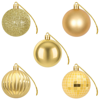 vidaXL Christmas Ball Set 75 pcs Gold 6 cm Polystyrene
