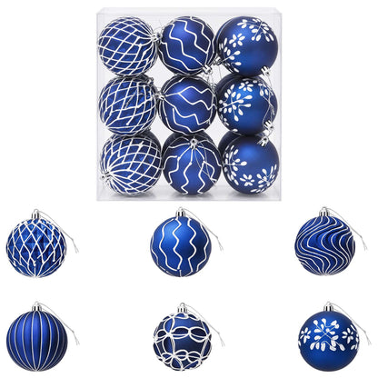 vidaXL Christmas Ball Set XL 18 pcs Blue and White 8 cm Polystyrene