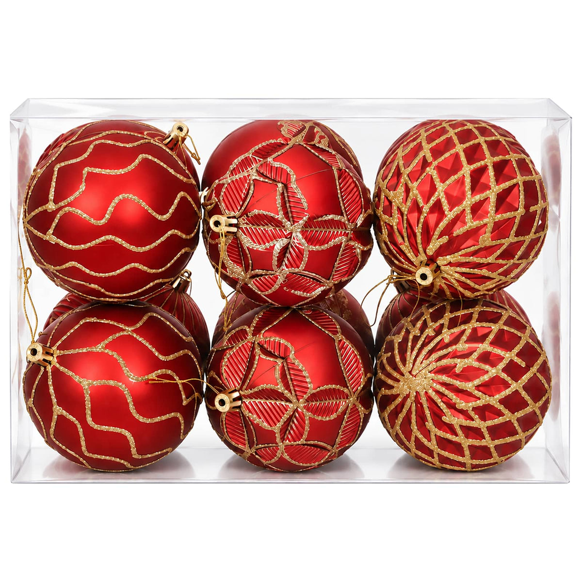 vidaXL Christmas Ball Set XL 12 pcs Red and Gold 10 cm Polystyrene