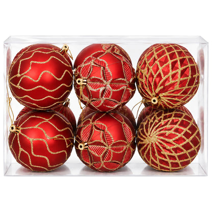 vidaXL Christmas Ball Set XL 12 pcs Red and Gold 10 cm Polystyrene