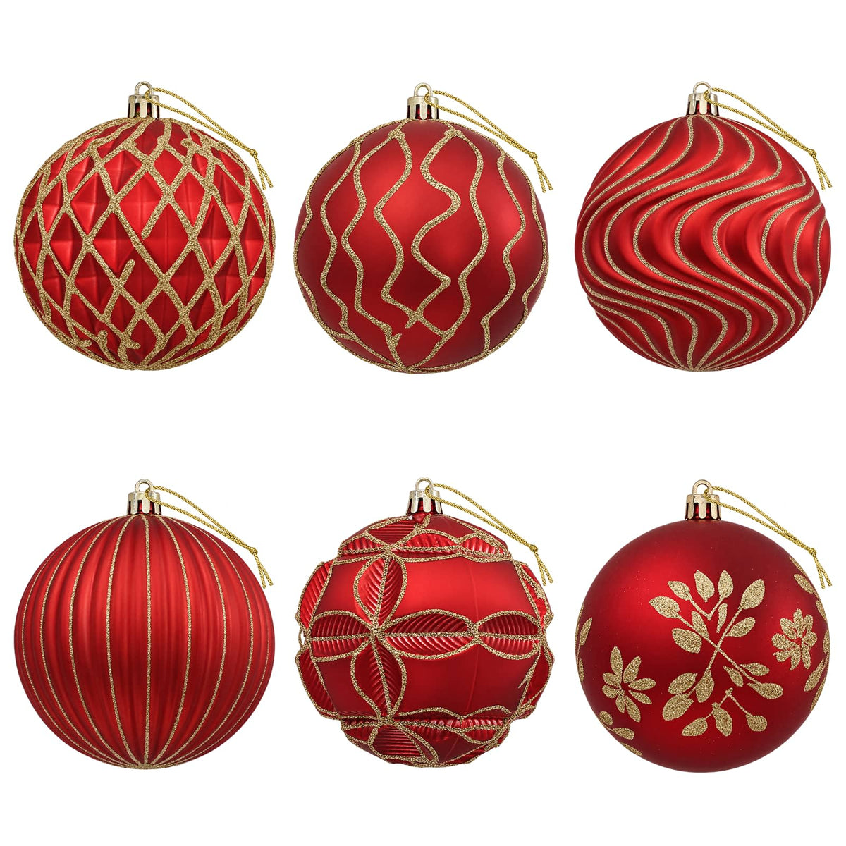 vidaXL Christmas Ball Set XL 12 pcs Red and Gold 10 cm Polystyrene