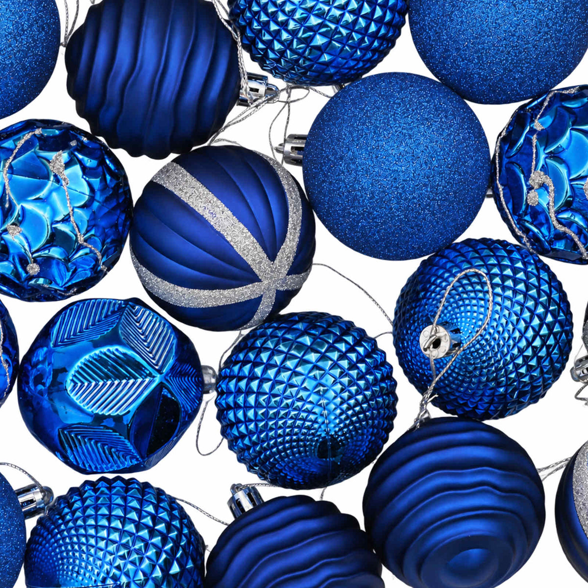 vidaXL Christmas Ball Set 36 pcs Blue 6 cm Polystyrene