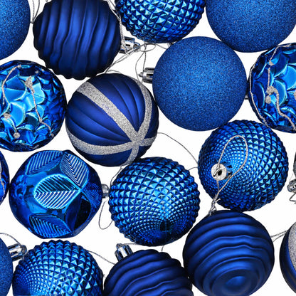 vidaXL Christmas Ball Set 36 pcs Blue 6 cm Polystyrene