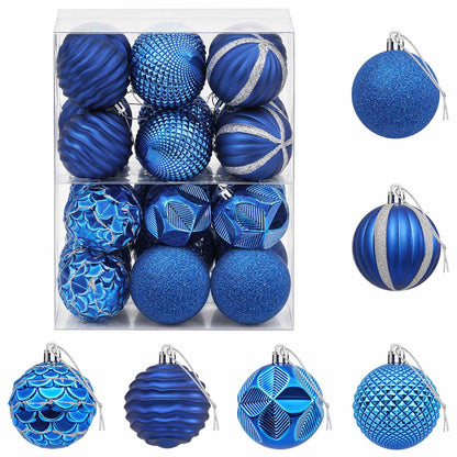 vidaXL Christmas Ball Set 36 pcs Blue 6 cm Polystyrene