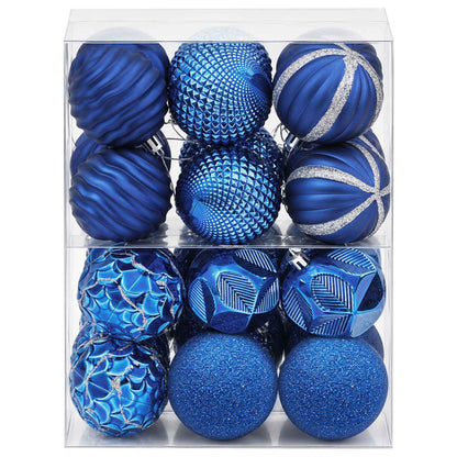 vidaXL Christmas Ball Set 36 pcs Blue 6 cm Polystyrene